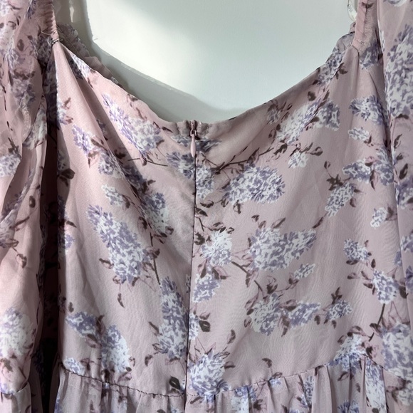 Arula Purple Floral Tiered Maxi Dress Size X - Picture 6 of 8